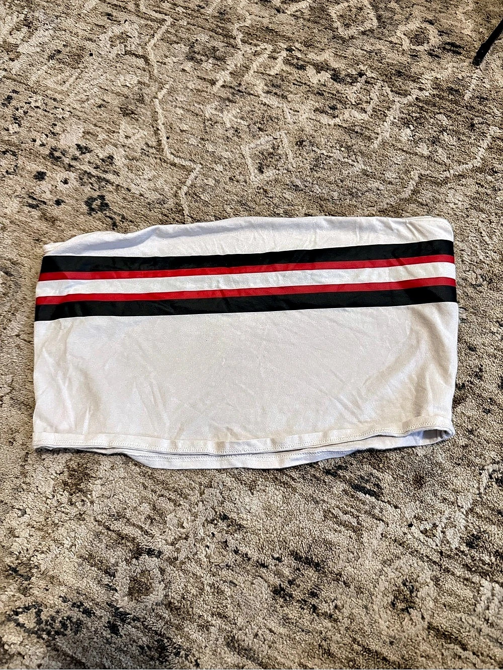 Victoria's Secret PINK tube Top in White & Red